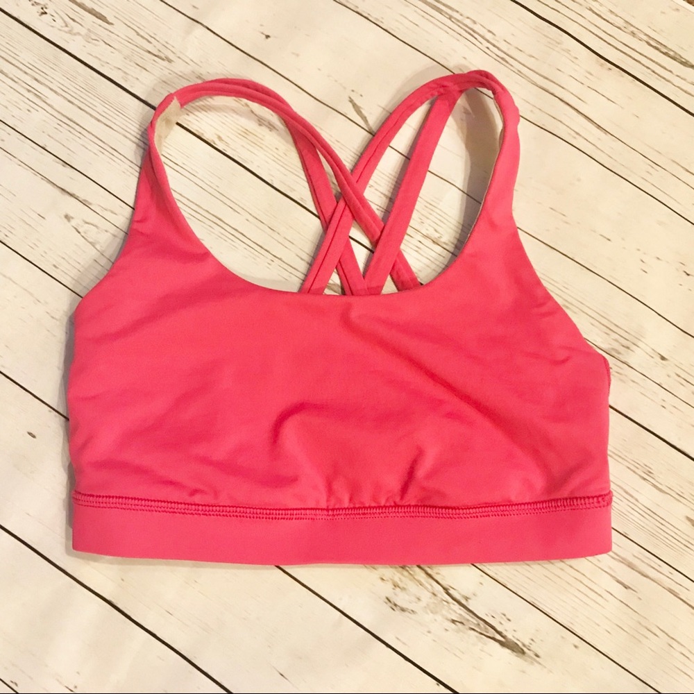 Lululemon pink energy sports bra like new!